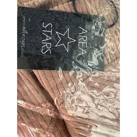 AREA STARS NWT MSRP: $150 flare leg ribbed pull-on pants taupe brown size small - Picture 6 of 6